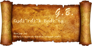 Györök Beáta névjegykártya